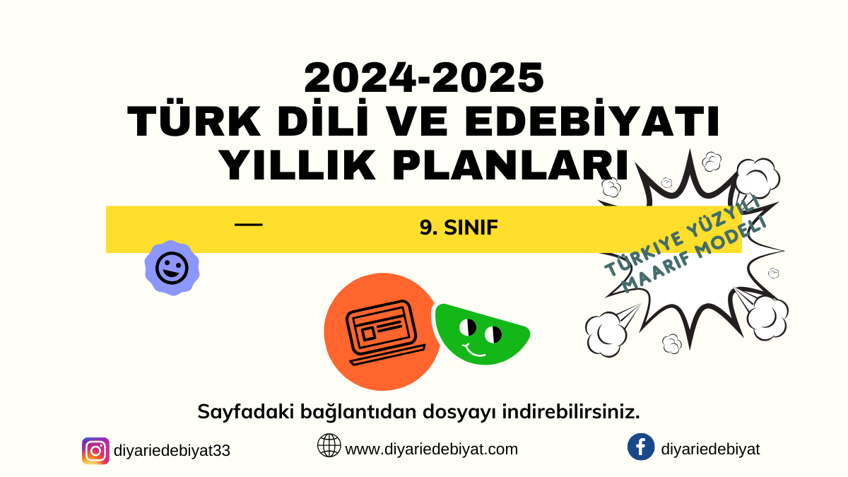 2024-2025 9. Sınıf Yıllık Planı