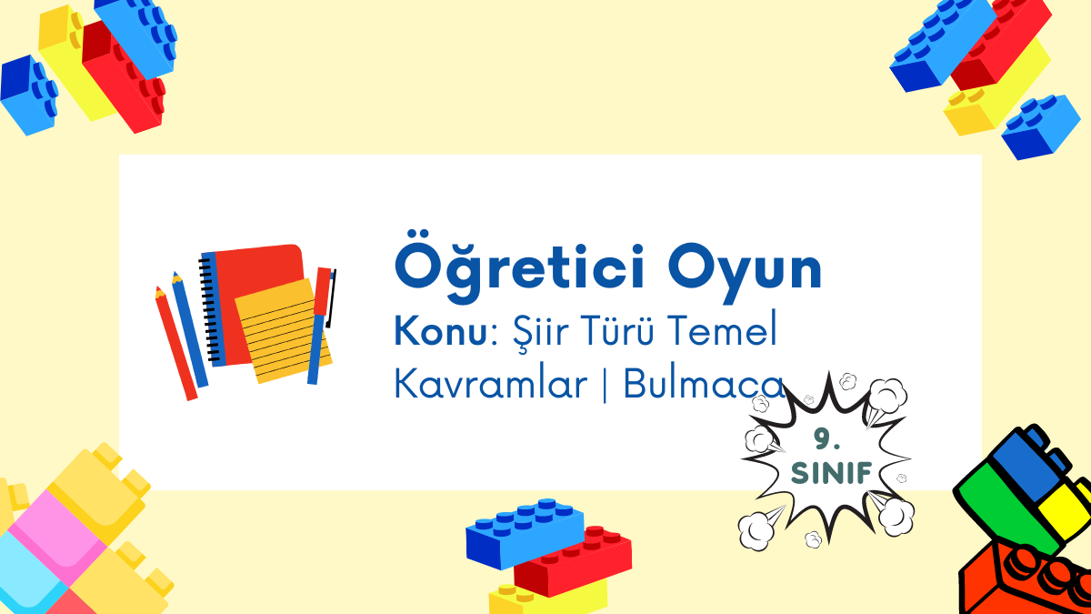 Şiir Türü Temel Kavramları | Bulmaca