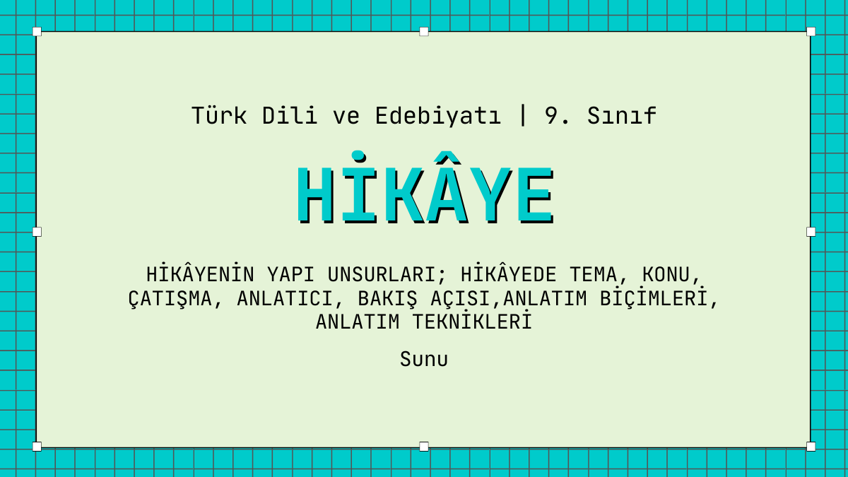 Hikâye Sunusu