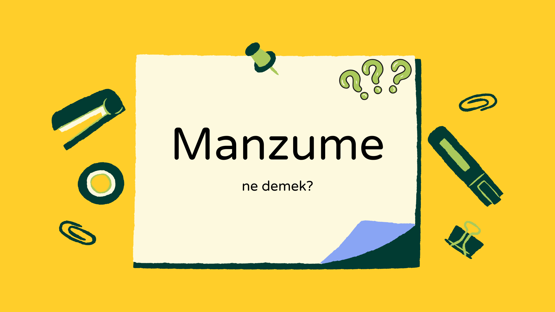 Manzume ne demek?