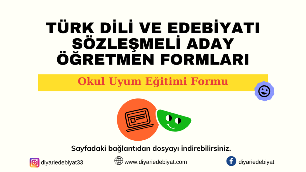 Türk Dili ve Edebiyatı Sözleşmeli Aday Öğretmen Okul Uyum Eğitimi