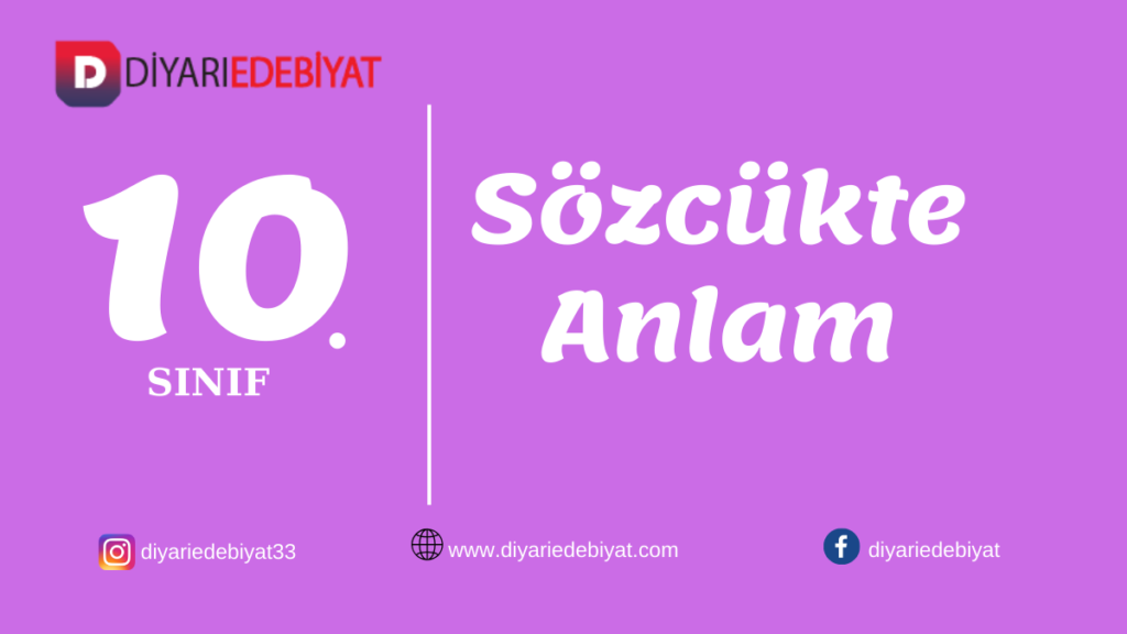 SÖZCÜKTE ANLAM
